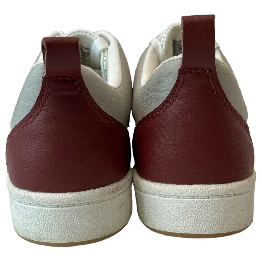 Universal Thread Shoes Womens 8 Rena Sneakers Star Lace Up Maroon White
